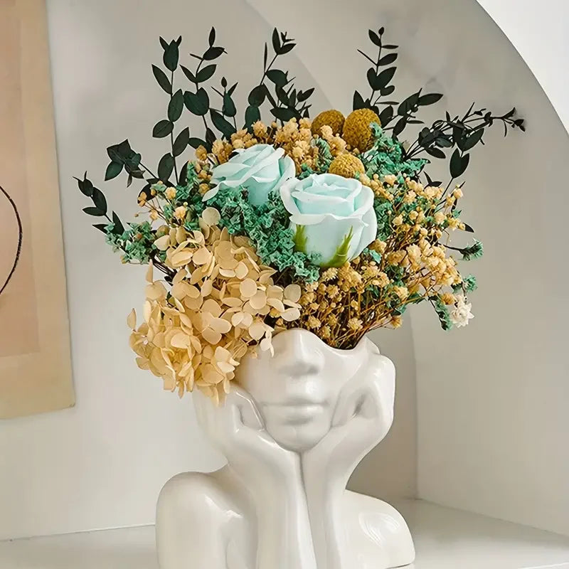 Modern Female Head Vase for Contemporary Home Decor Statement Piece NALANI