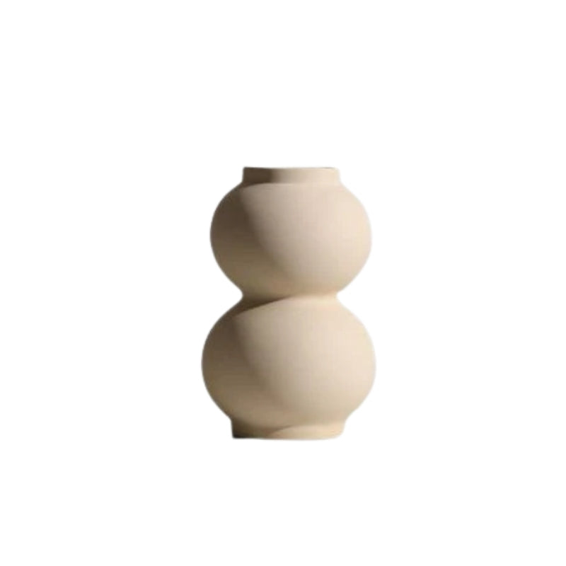 Modern Minimalist Ceramic Vases and Candle Holders for Stylish Decor Double vase NALANI