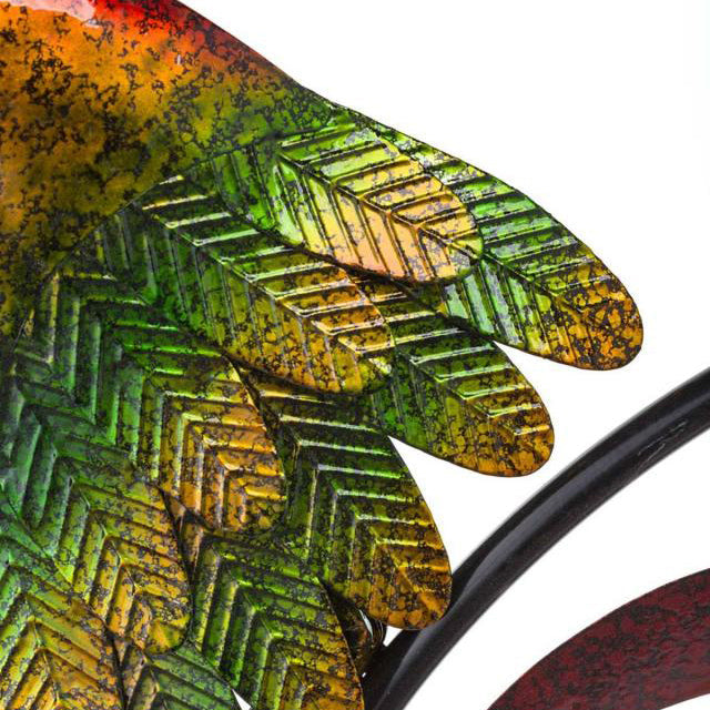 Stunning Iridescent Wind Spinner Rooster Garden Decor NALANI
