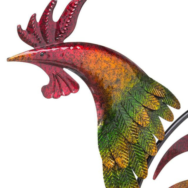 Stunning Iridescent Wind Spinner Rooster Garden Decor NALANI