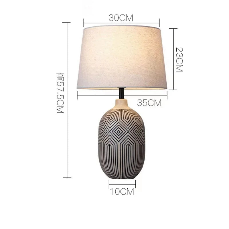Navetti | Antique Ceramic Table Lamp for Elegant Home Lighting NaLani