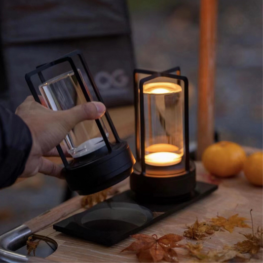 Navetti | Crystal Lantern - Wireless Crystal Lantern with 3 Light Modes Black NaLani