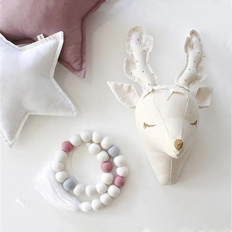 Orvani Fairytale Wall Mounted Plush Deer Nursery Decoration Art NaLani