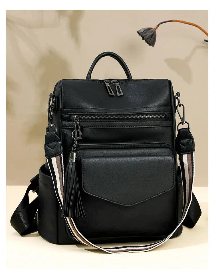 Vegan Leather Womens Backpack With Gift Bag Padded Straps NALANI