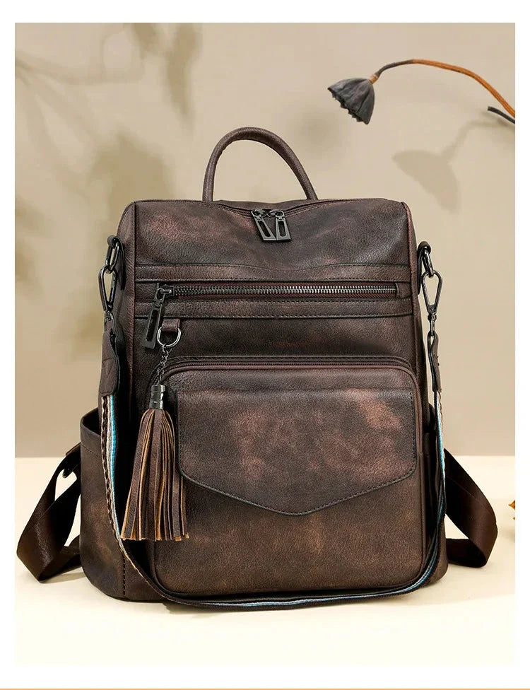 Vegan Leather Womens Backpack With Gift Bag Padded Straps NALANI