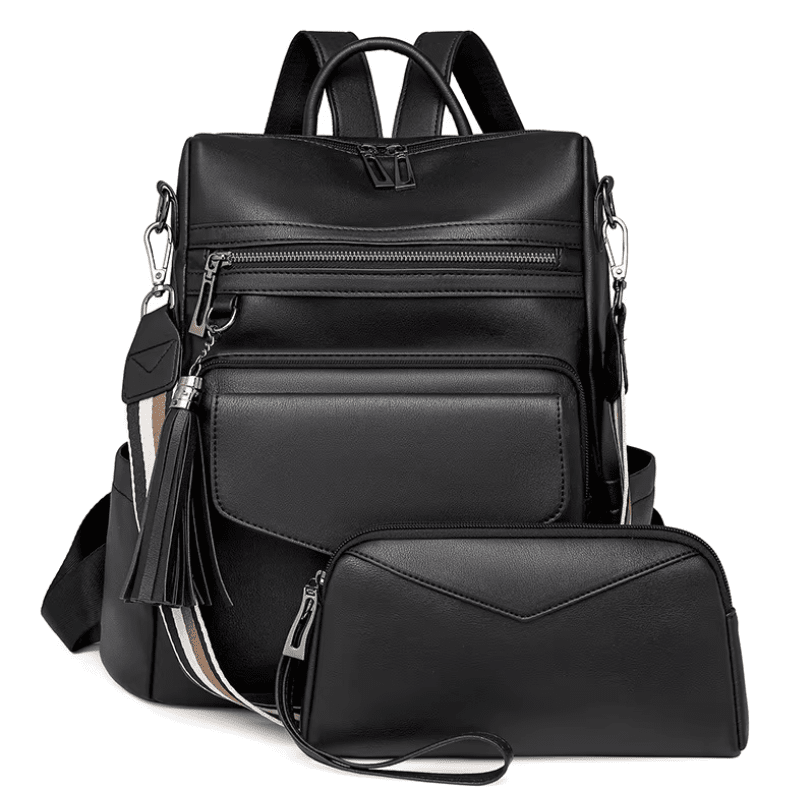 Vegan Leather Womens Backpack With Gift Bag Padded Straps NALANI