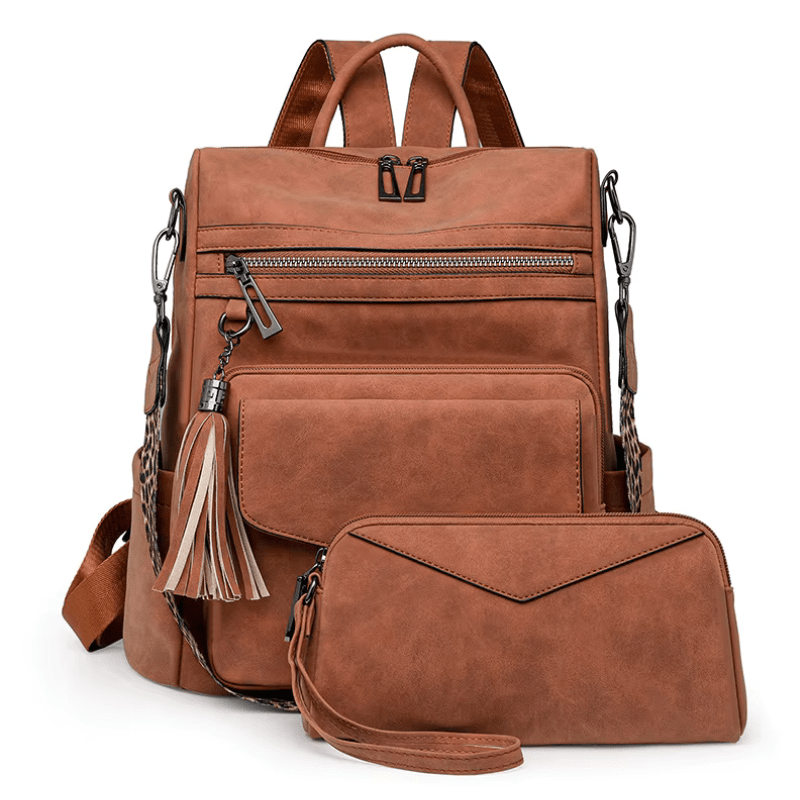 Vegan Leather Womens Backpack With Gift Bag Padded Straps NALANI