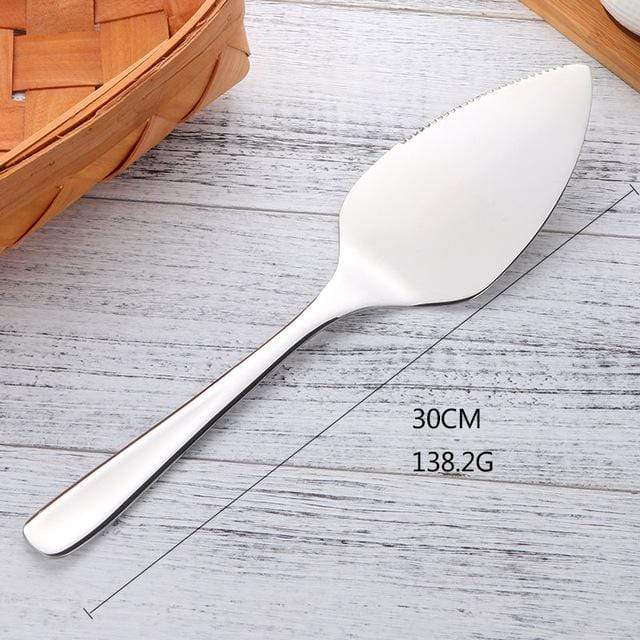 Colorfully Plated Cake Knife for Elegant Desserts Now Silver NALANI