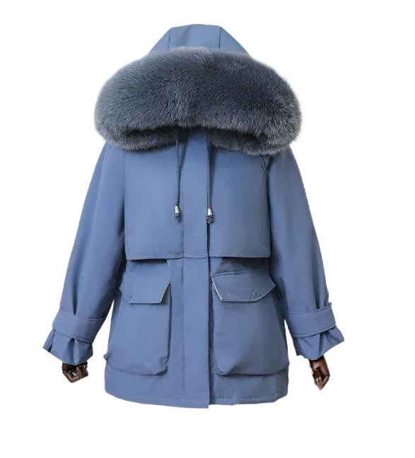 Luxurious Parka With Fur Collar For Women Winter Coat NALANI