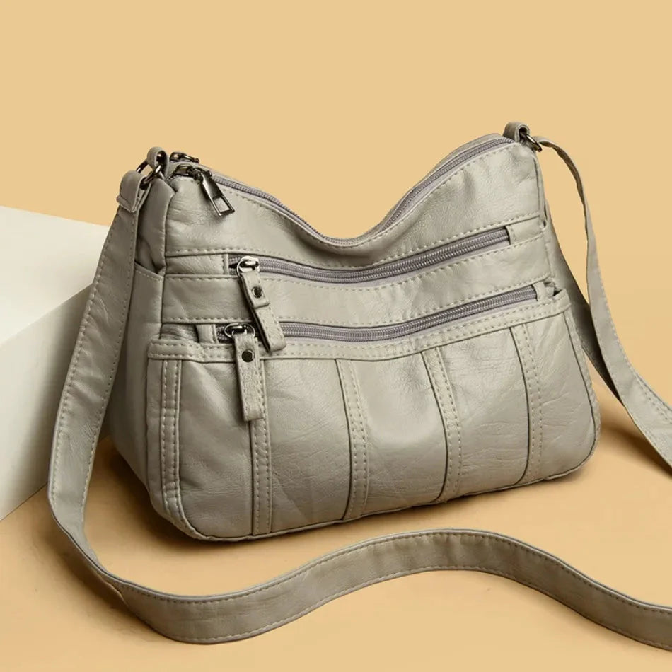 Vegan Leather Crossbody Bag For Everyday Use With Pockets NALANI