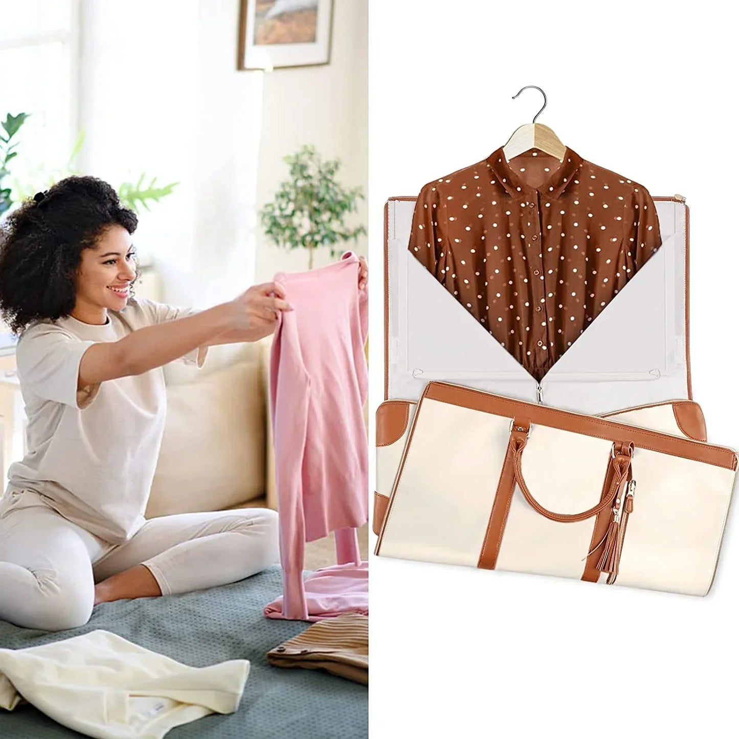 Compact Foldable Garment Storage Bag For Suits And Dresses NALANI