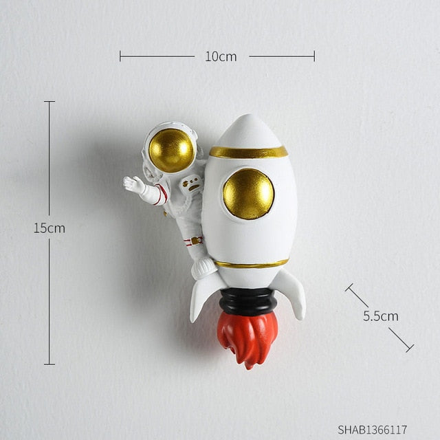 Astronaut On Moon Decorative Art Piece Unique Home Accent The Rockets NaLani