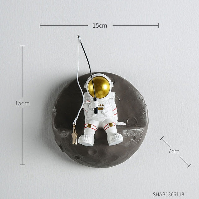 Astronaut On Moon Decorative Art Piece Unique Home Accent Catch the stars NaLani