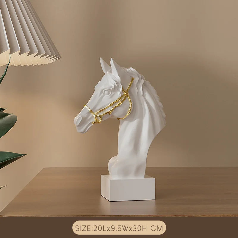 Elegant Regal Horse Sculpture for Home Decor and Art Lovers White NaLani