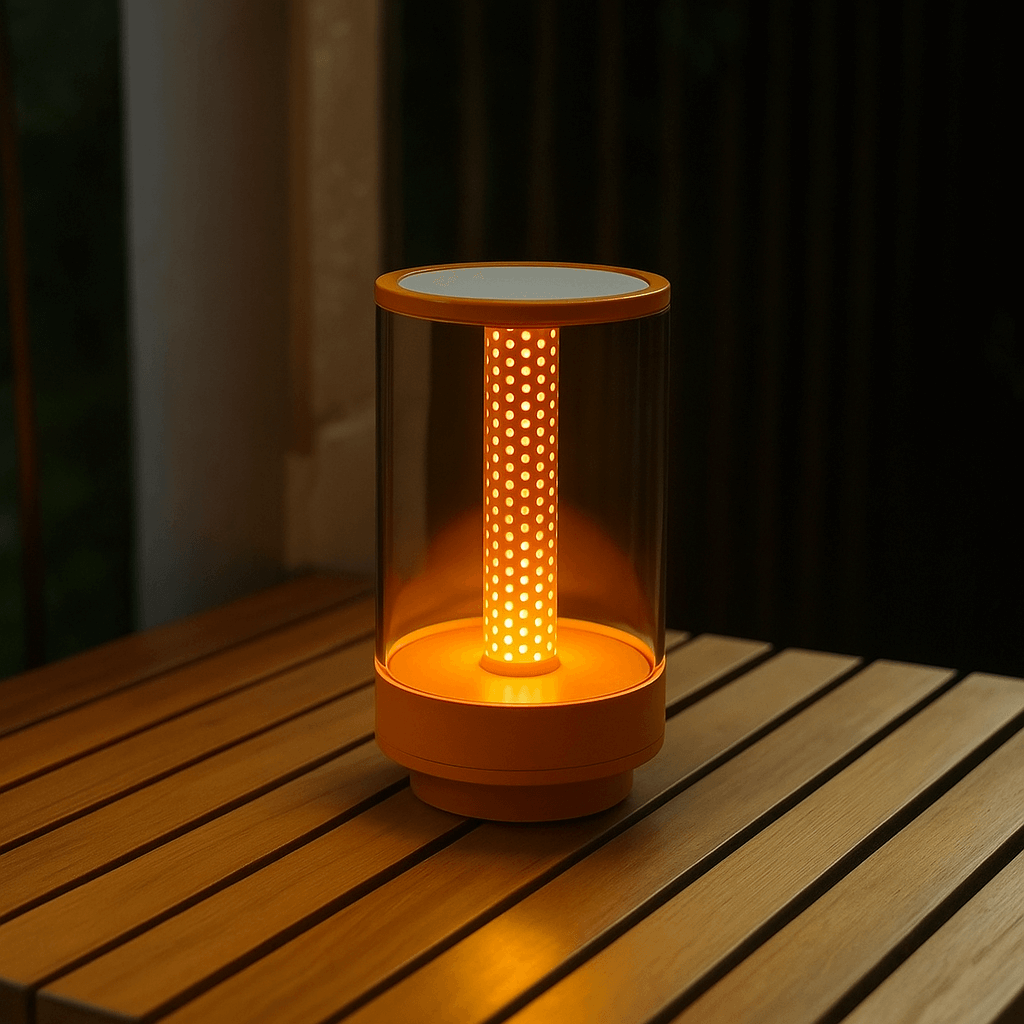Candlelight Ambience Desk Lamp USB Rechargeable Dimmable Orange NALANI
