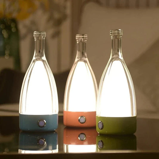 Led Wine Bottle Table Lamp With Usb Touch Color Change NALANI