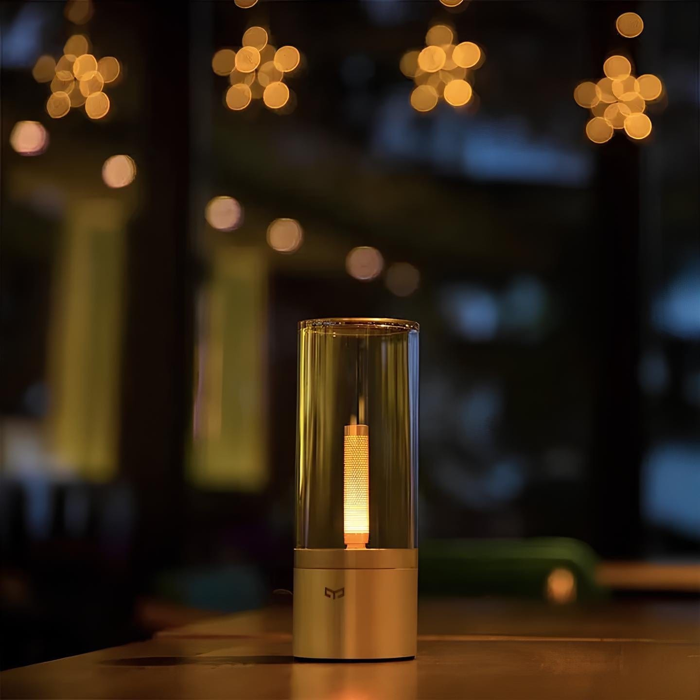 Glass Tube Design Rechargeable Table Lamp With Warm Glow NALANI