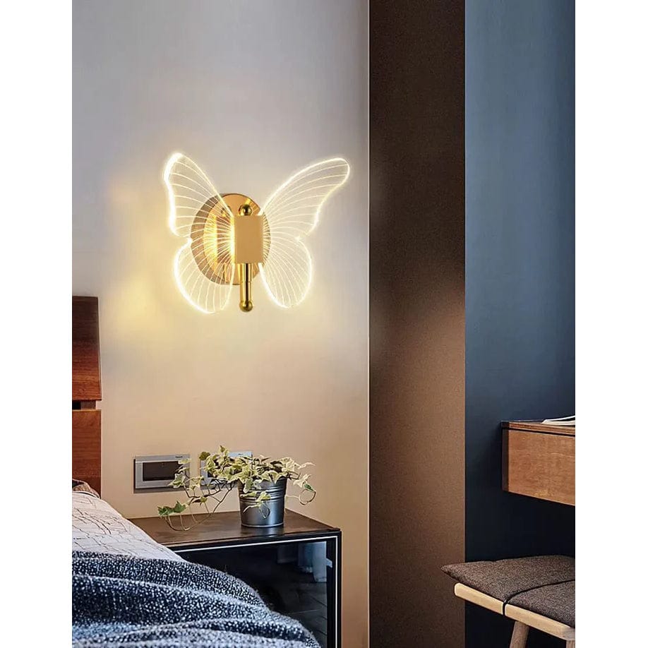 Golden LED Butterfly Pendant Light Nordic Ceiling Lamp NALANI