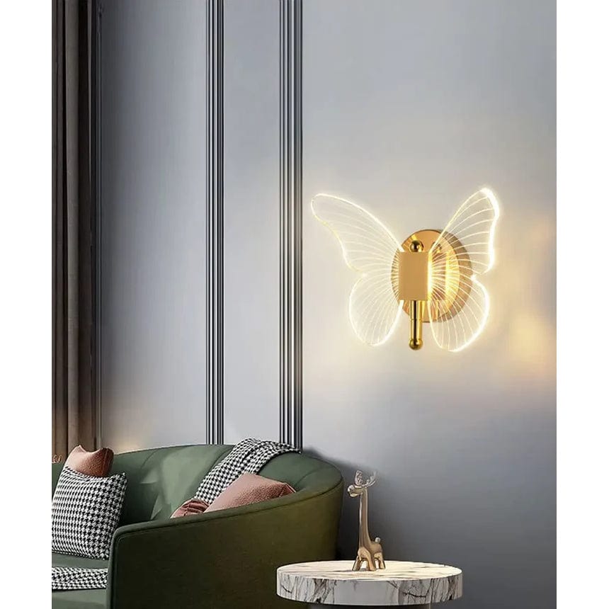 Golden LED Butterfly Pendant Light Nordic Ceiling Lamp NALANI