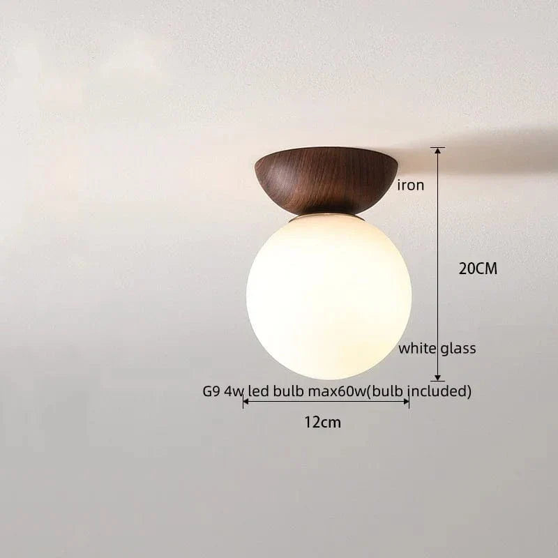 LED Flush Mount Ceiling Light Iron Glass Dining Room NALANI