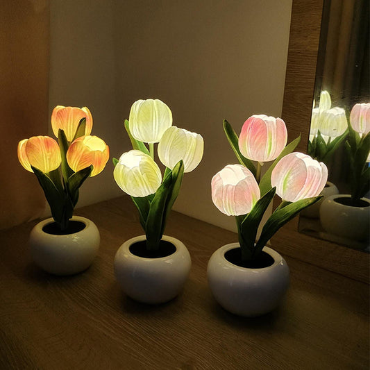 Floral Tulip Night Light LED Rechargeable Table Lamp NALANI