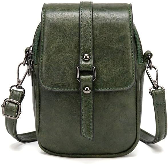 Vintage Multi Functional Soft Vegan Leather Shoulder Bag Green NALANI