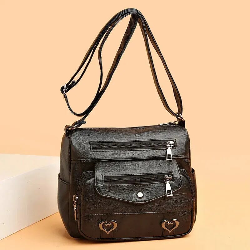 Vintage Women's Shoulder Bag Soft Vegan Leather Crossbody NALANI