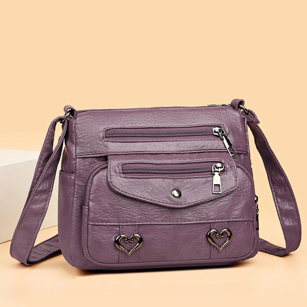 Vintage Women's Shoulder Bag Soft Vegan Leather Crossbody NALANI