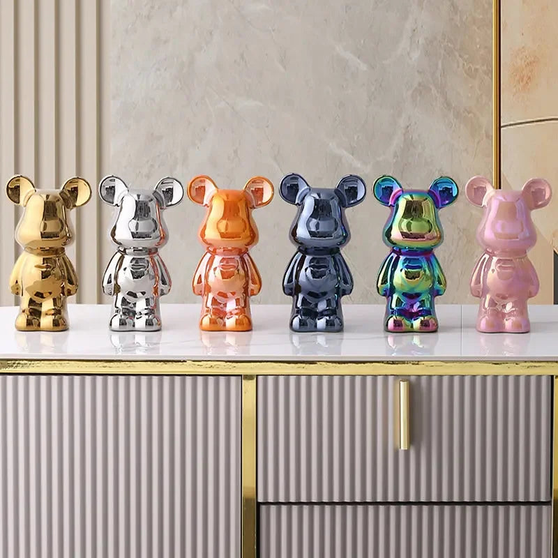VivArt - Unique Metallic Bear Penny Bank - Decorative Coin Bank for Home Decor NALANI