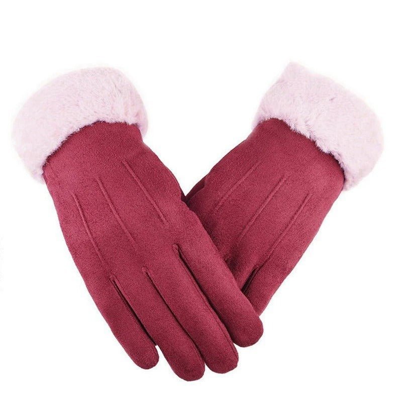 Vivia | Warme Stijlvolle Handschoenen - Rood - #NALANI#
