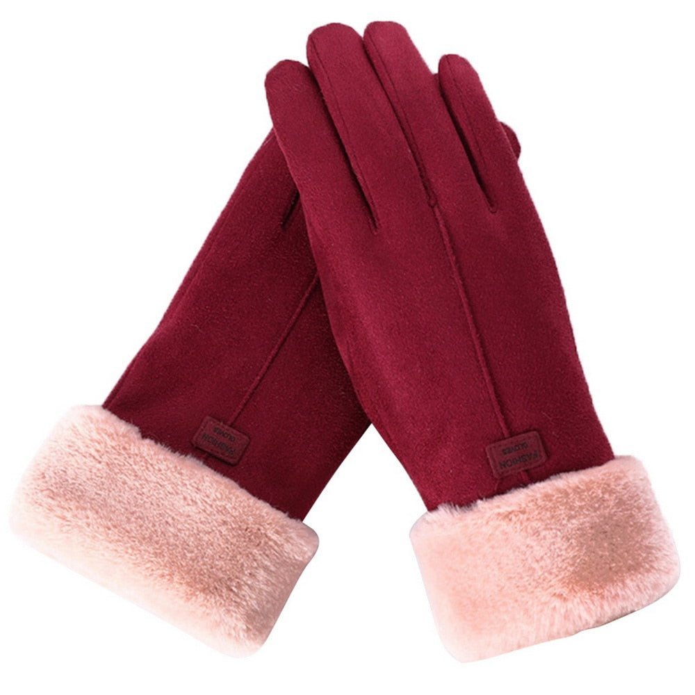 Vivia | Warme Stijlvolle Handschoenen - Rood - #NALANI#