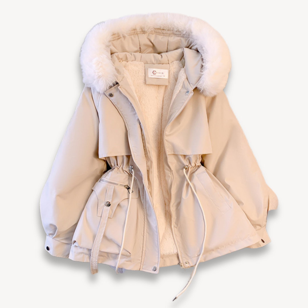 Women’s Parka Winter Jacket – Water-Resistant – Faux Fur Lining – Hood – Adjustable Fit