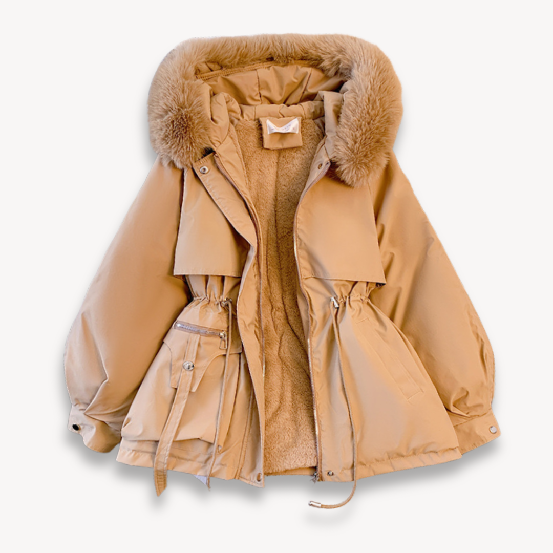Women’s Parka Winter Jacket – Water-Resistant – Faux Fur Lining – Hood – Adjustable Fit