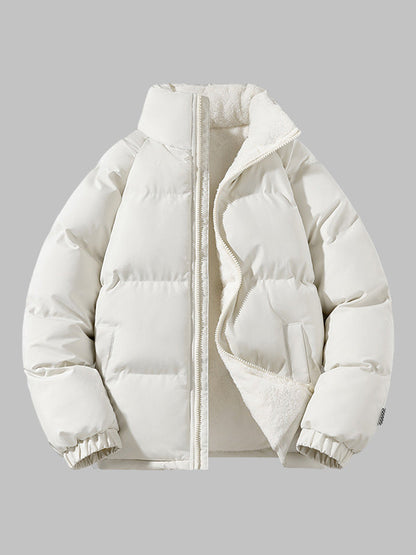 Mens Thick Puffer Jacket With Fleece Lining For Winter-Zomer Jassen-NaLani