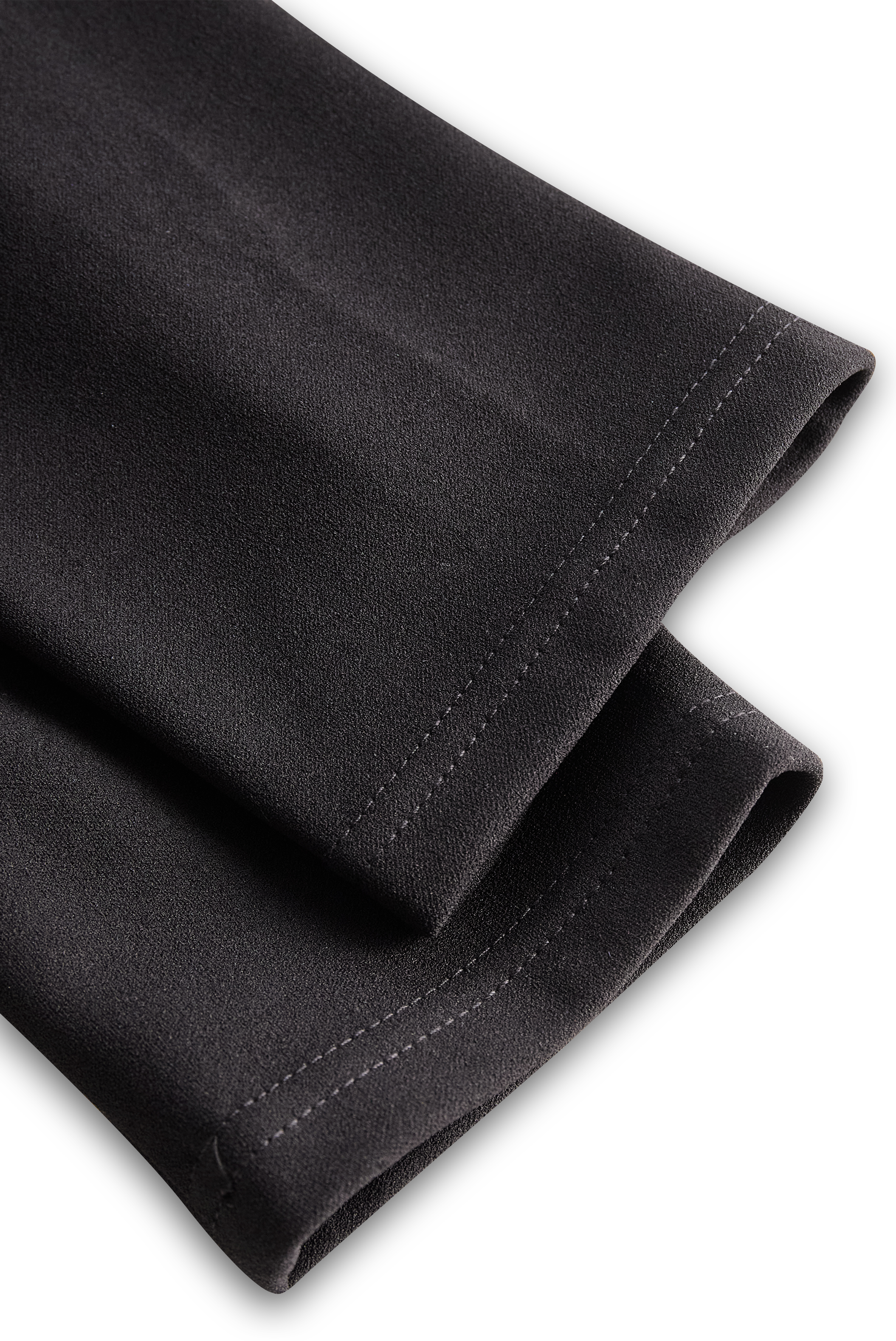 Claribel | Refined Midi Dress Mock Wrap Neckline Belt Accent For Work