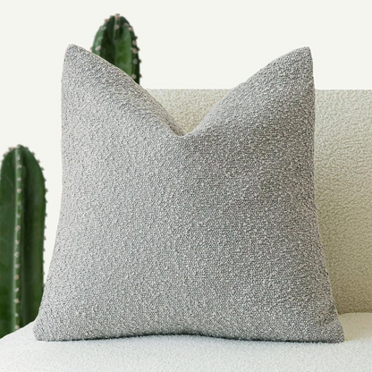 Elegant Boucle Cushion Cover for Sophisticated Home Decor Light Gray NaLani