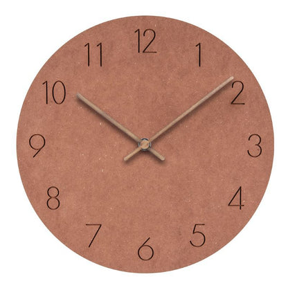 Minimalist Scandinavian Wall Decor Silent Clock 29 cm Orange NaLani