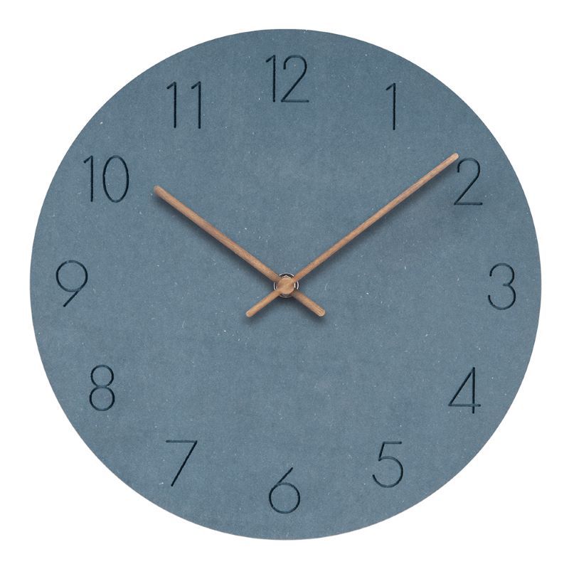 Minimalist Scandinavian Wall Decor Silent Clock 29 cm Blue NaLani