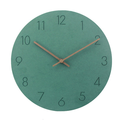 Minimalist Scandinavian Wall Decor Silent Clock 29 cm Green NaLani