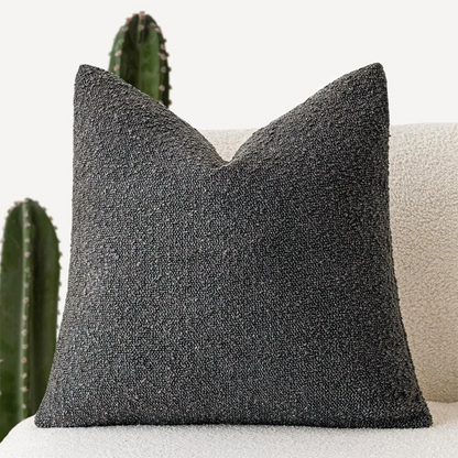 Elegant Boucle Cushion Cover for Sophisticated Home Decor Charcoal NaLani