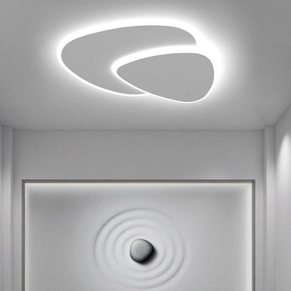 Modern LED Ceiling Lamp in White Metal and Acrylic for Bedroom Calora
