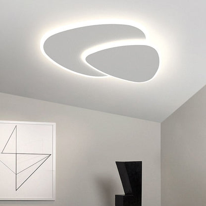 Modern LED Ceiling Lamp in White Metal and Acrylic for Bedroom 40CM 3 Colours Calora