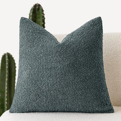 Elegant Boucle Cushion Cover for Sophisticated Home Decor Grey Green NaLani