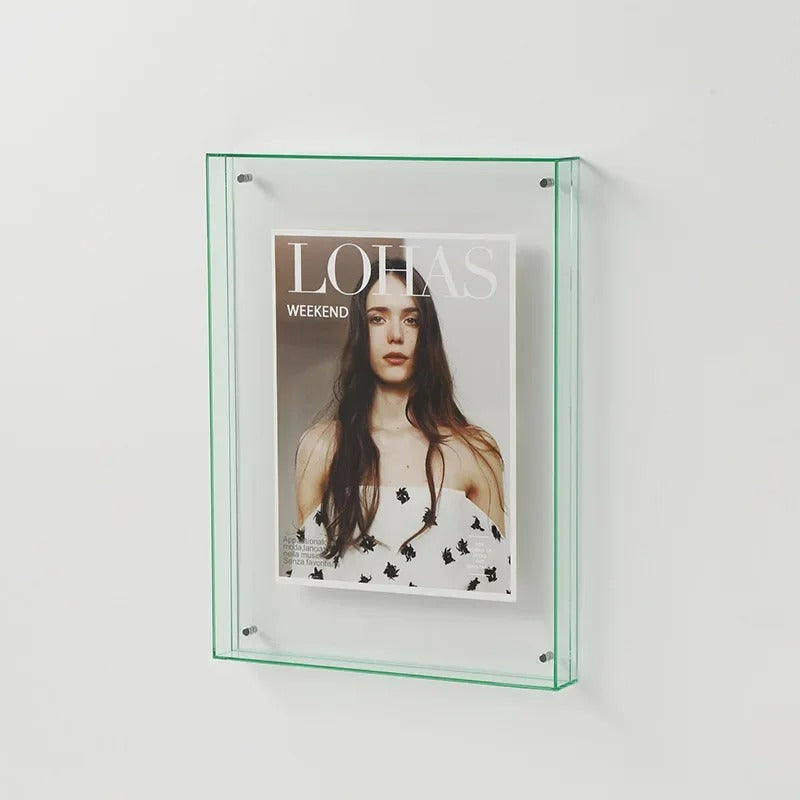 Sleek Modern Photo Frames with Vibrant Colored Edges Green B NaLani