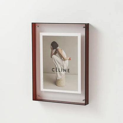 Sleek Modern Photo Frames with Vibrant Colored Edges Red NaLani