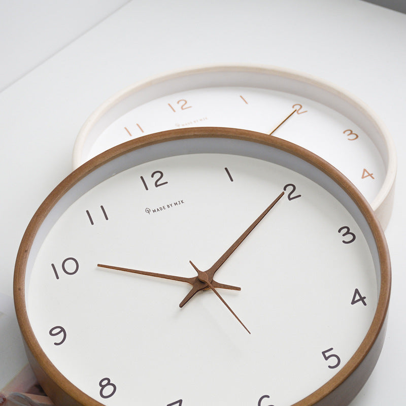 Simple Solid Wood Analogue Wall Clock For Home Decor NALANI