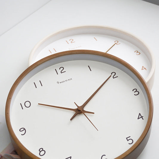 Simple Solid Wood Analogue Wall Clock For Home Decor NALANI