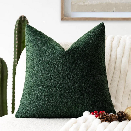 Elegant Boucle Cushion Cover for Sophisticated Home Decor Green NaLani