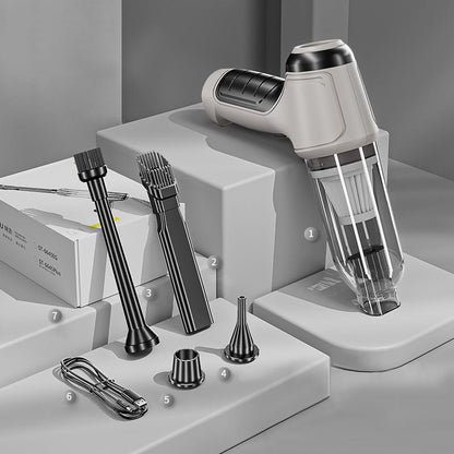 Powerful Cordless Car Vacuum Cleaner For Auto Interiors Gray White * Basic Kit NALANI