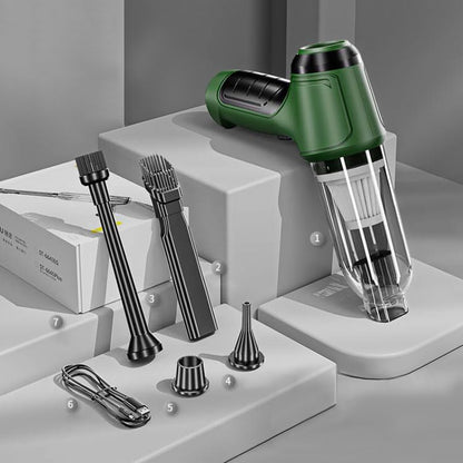 Powerful Cordless Car Vacuum Cleaner For Auto Interiors Dark Green * Basic Kit NALANI